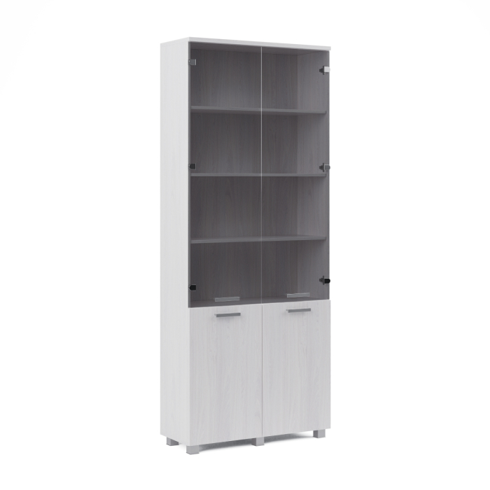 Стеллажи, Стеллаж для документов со стеклянными фасадами Конгресс мод. 2.3