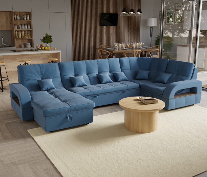 Диваны угловые в гостиную, Модульный диван Майами-4,венеция,велюр