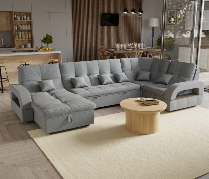 Диваны угловые в гостиную, Модульный диван Майами-4,венеция,велюр