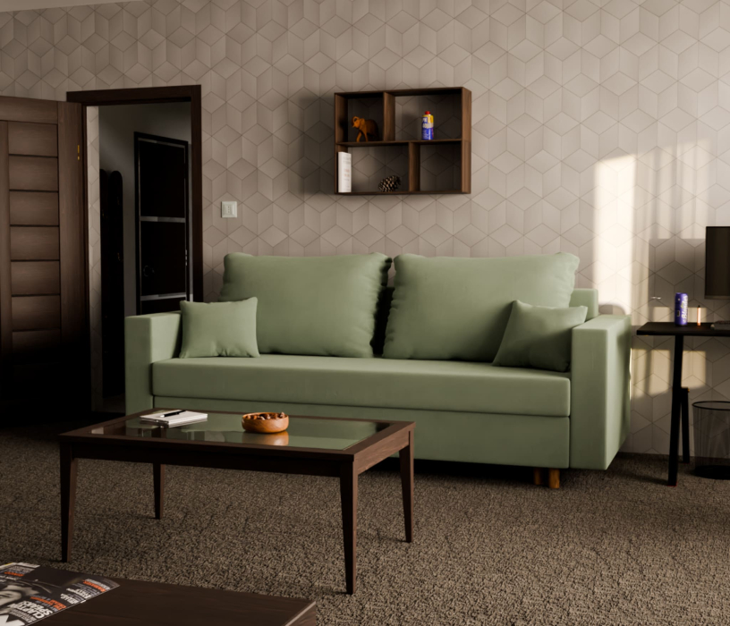 Диваны еврокнижки, Прямой диван Пульсар,еврокнижка,велюр