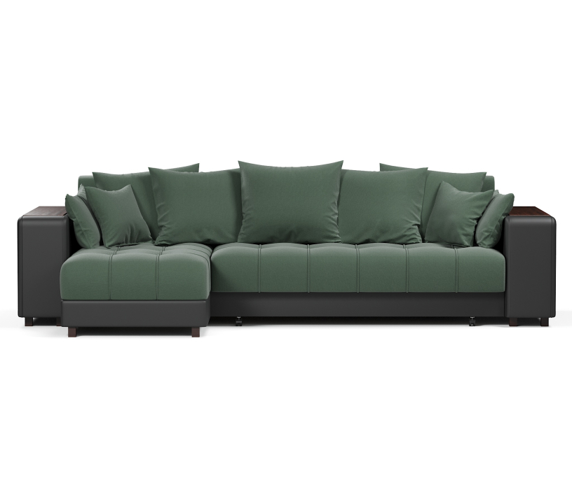 Диваны угловые в гостиную, Диван-кровать угловой  Дубай еврокнижка,велюр+экокожа