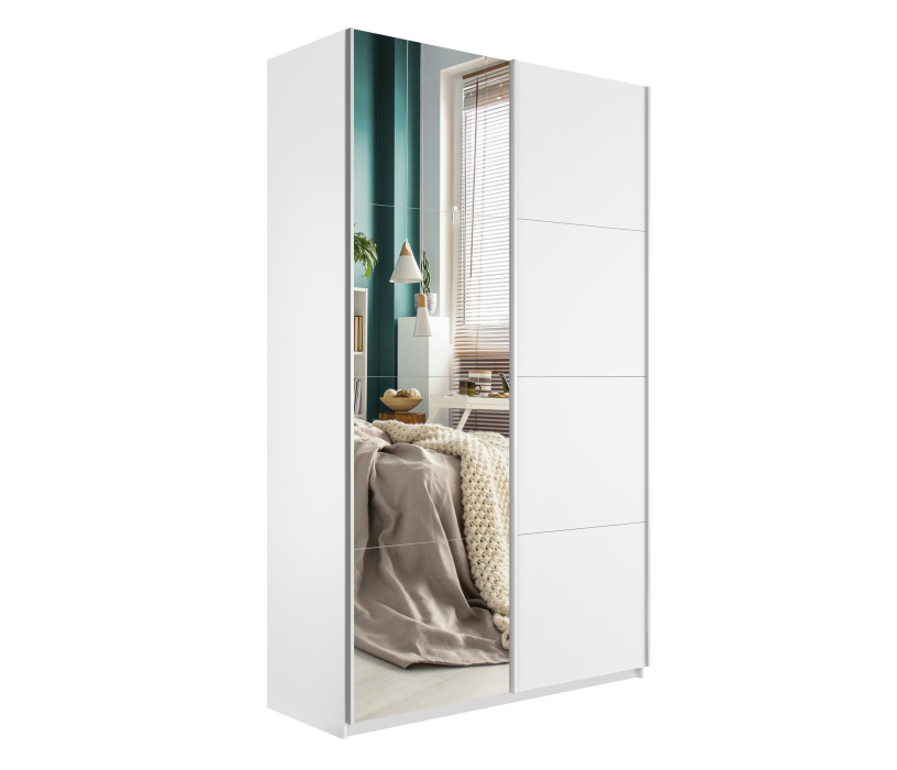 Шкафы-купе 2-х дверные, Шкаф Прайм дуо ДСП+зеркало 2300 х 1200 х 570