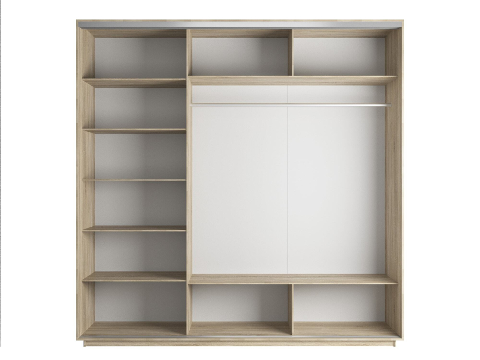 Шкафы-купе 3-х дверные, Шкаф-купе Экспресс 3-х дверный Фотопечать Квадрат Стекла 210х60х240