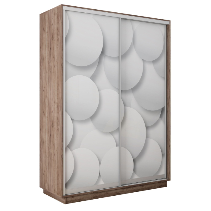 Шкафы-купе 2-х дверные, Шкаф-купе Экспресс 2-х дверный Фотопечать Шары Стекла 160х60х220