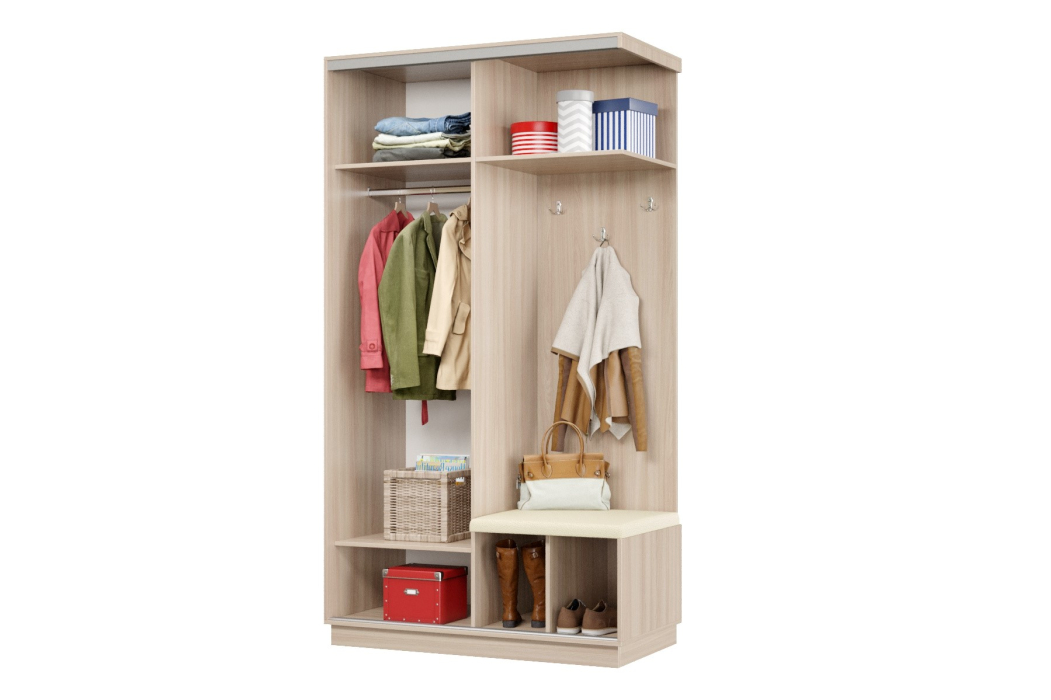 Прихожие, Прихожая Премьер 04 Лайт 08 Правая Мягкая