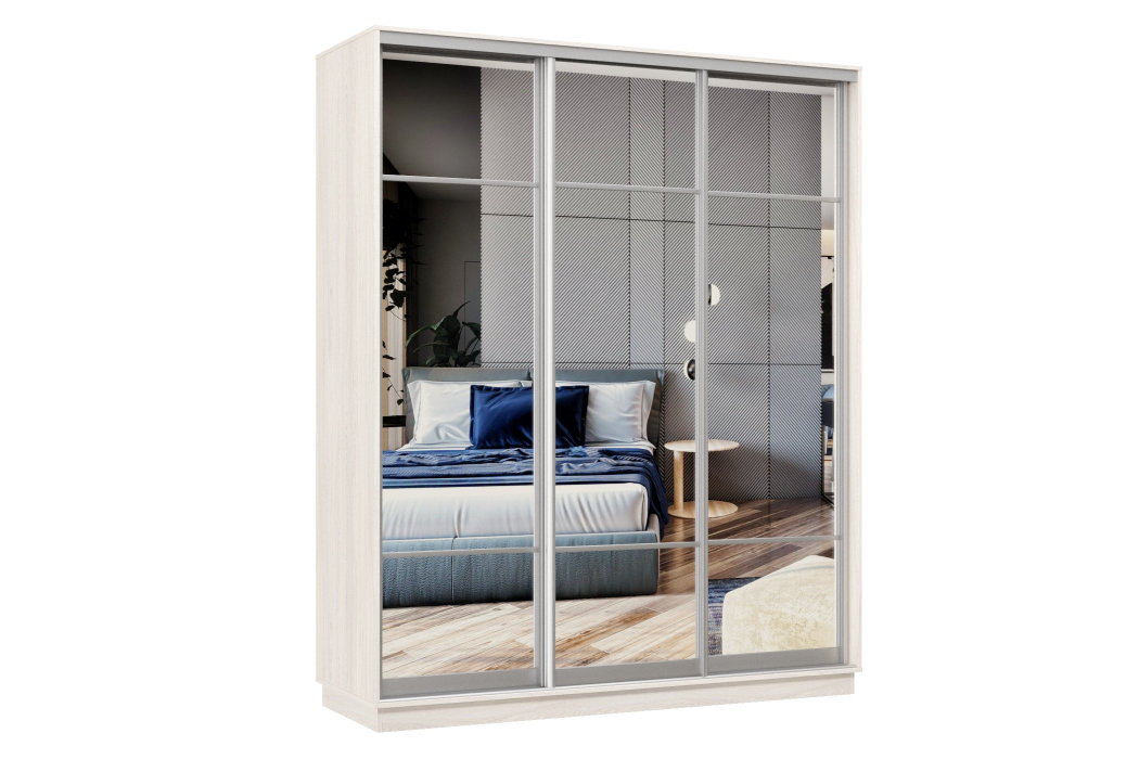 Шкафы-купе 3-х дверные, Шкаф-купе Премьер Лайт 22 (11;11;11) трехдверный