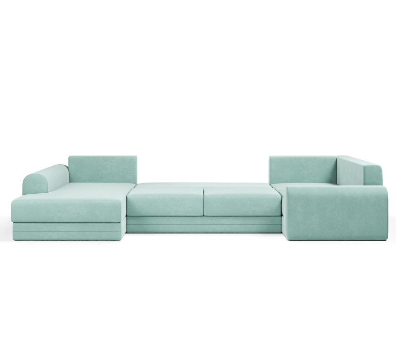 Диваны угловые в гостиную, Угловой диван Модерно П-образный, велюр