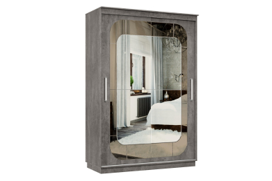 Шкаф-купе Премьер 10 двухдверный фасады Медиум, вставка бронза