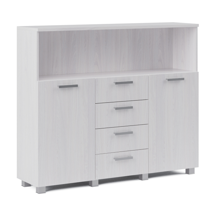 Стеллажи, Стеллаж низкий для документов с 2-мя фасадами и ящиками Конгресс мод. 4.5