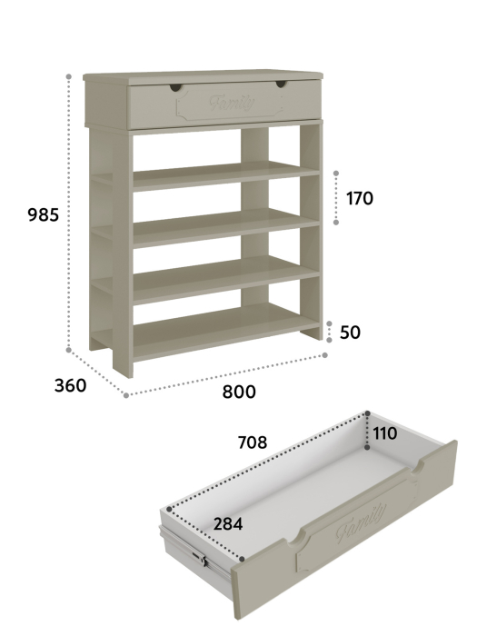 Тумбы, Тумба для обуви ДримСтар ДС-20 (800)