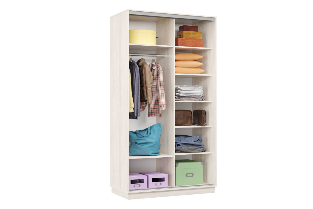 Шкафы-купе 2-х дверные, Шкаф-купе Премьер Лайт 02 Мини Ф-1356 двухдверный