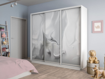 Шкаф-купе Экспресс 3-х дверный Фотопечать Шелк Стекла 240х60х220