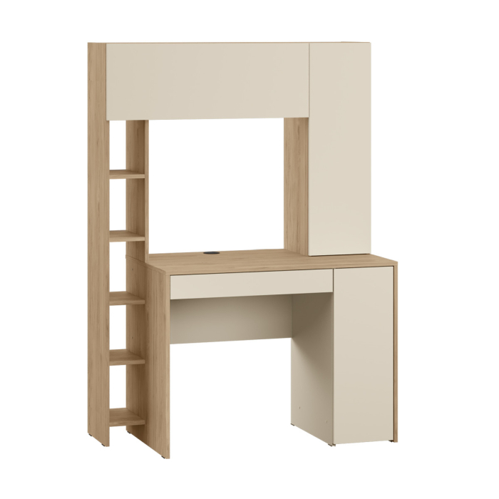 Прямые компьютерные столы, Стол компьютерный Комфорт 12.71, гикори рокфорд натуральный, сатин