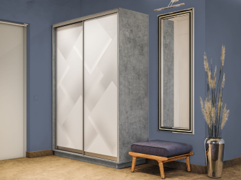 Шкаф-купе Экспресс 2-х дверный Фотопечать Квадрат Стекла 120х60х220