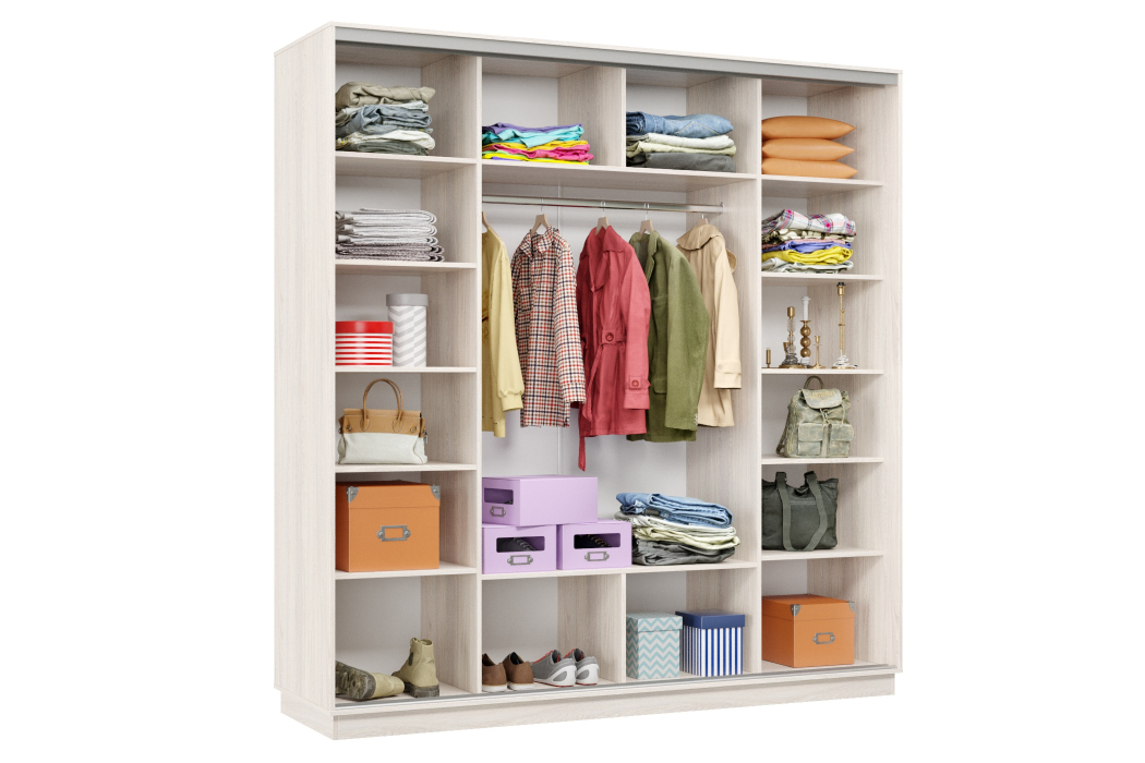 Шкафы-купе 3-х дверные, Шкаф-купе Премьер Лайт 36 (11;08;11) трехдверный