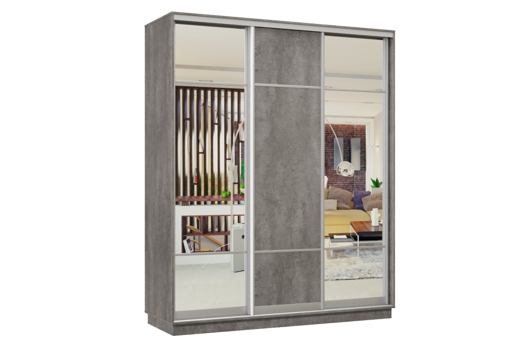 Шкафы-купе 3-х дверные, Шкаф-купе Премьер Лайт 22 (11;08;11) трехдверный