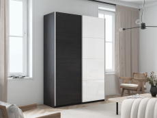 Шкафы-купе 2-х дверные, Шкаф-купе Прайм 2х дверный ДСП/Белый Глянец 160х57х230