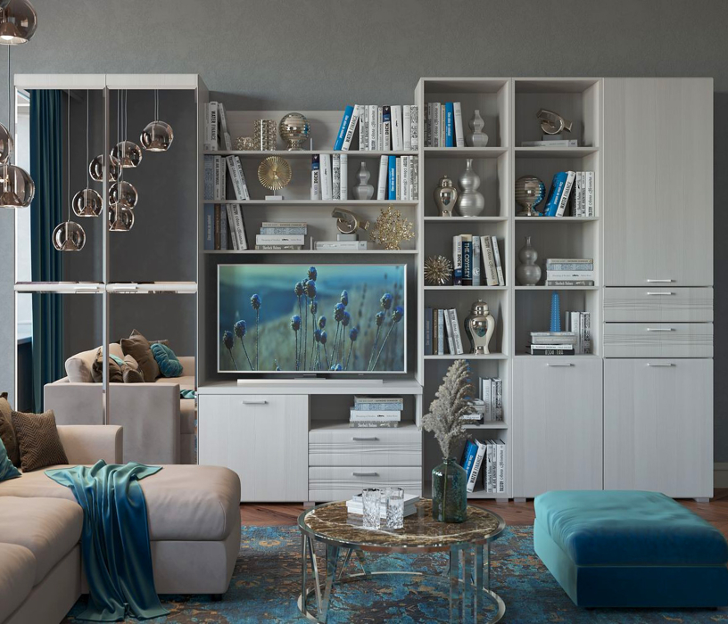 Стеллажи, Шкаф Лотос ШК-830, бодега белая