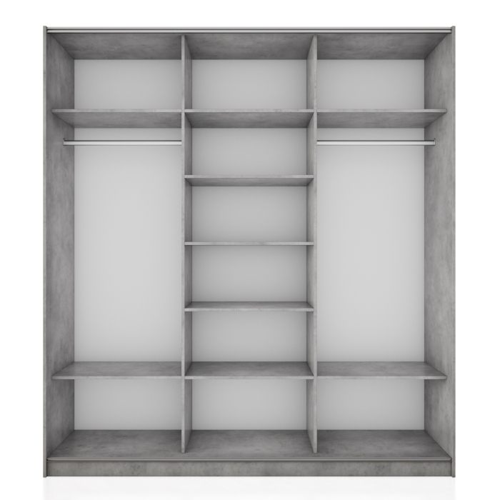 Шкафы-купе 3-х дверные, Шкаф-купе Широкий Прайм 3-х дверный ДСП/Доводчики 240х57х230