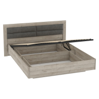 Кровати с мягким изголовьем, Кровать Анима КРП-321-16-14, 1,4*2,0, дуб серый, alpina 14