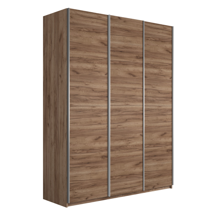 Шкафы-купе 3-х дверные, Шкаф-купе Широкий Прайм 3-х дверный ДСП/Доводчики 240х57х230