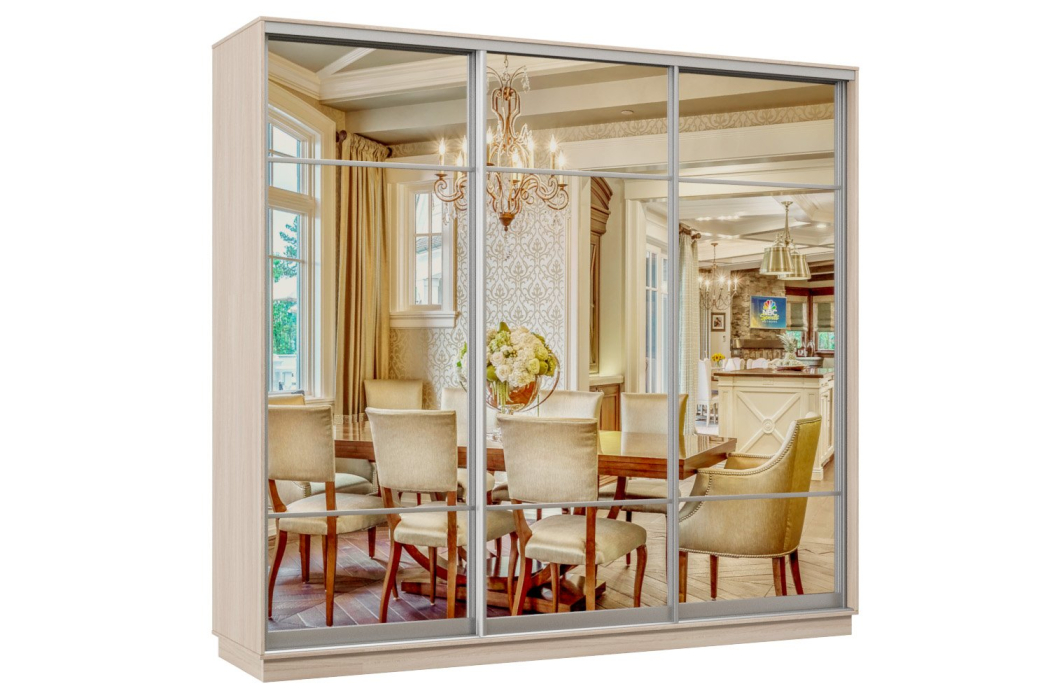 Шкафы-купе 3-х дверные, Шкаф-купе Премьер Лайт 64 (11;11;11) трехдверный