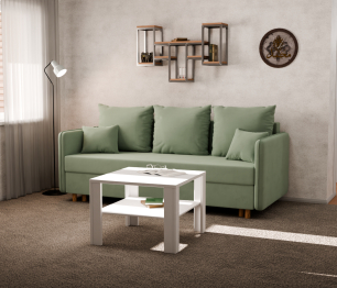 Прямой диван Санти,еврокнижка,велюр