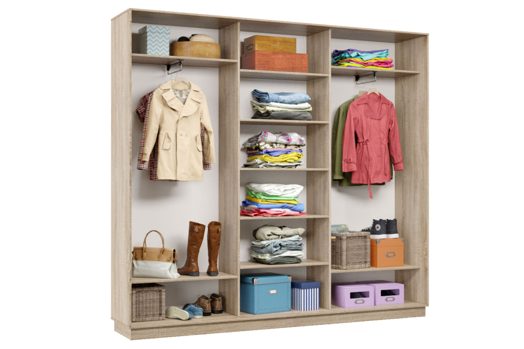 Шкафы-купе 3-х дверные, Шкаф-купе Премьер Лайт 55 (11;11;11) трехдверный