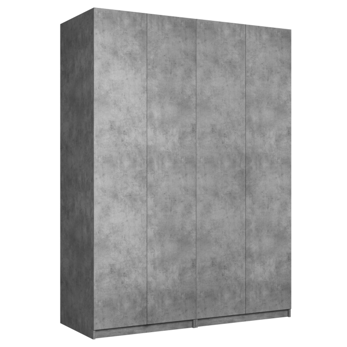 Шкафы распашные, Шкаф складной Е1 Локер ("Гармошка" с системой Push to Move/Правый)162х52.5х220 см,с двумя комплектами полок и модулем