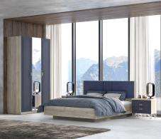 Кровати с мягким изголовьем, Кровать Лежер КРП-311-16-18, 1,8, дуб серый, ткань missoni 14