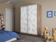 Шкафы-купе 2-х дверные, Шкаф-купе Экспресс 2-х дверный Фотопечать Ленты Стекла 140х45х240