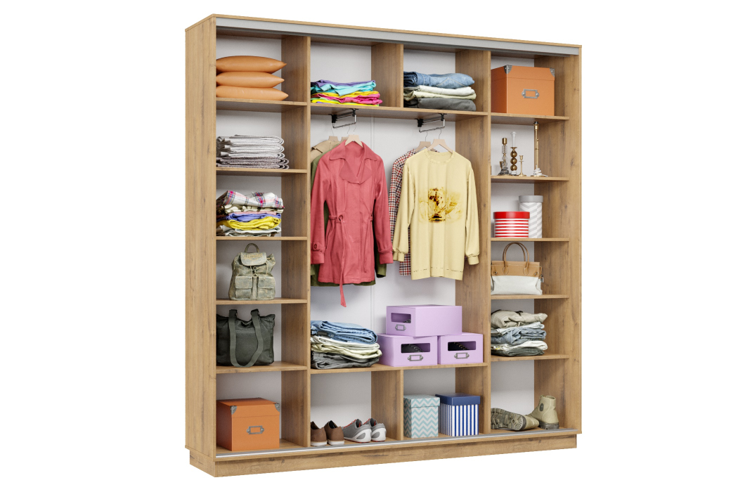 Шкафы-купе 3-х дверные, Шкаф-купе Премьер Лайт 33 (08;08;08) трехдверный