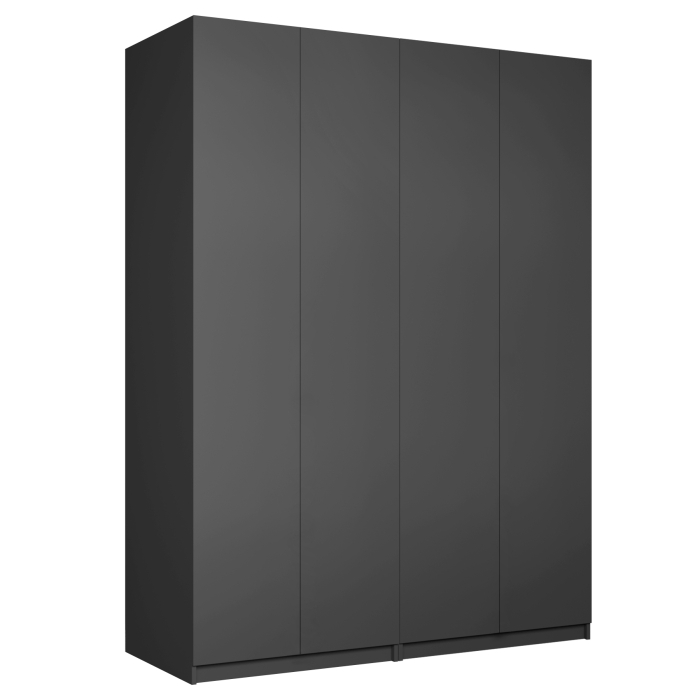 Шкафы распашные, Шкаф складной Е1 Локер ("Гармошка" с системой Push to Move/Правый)162х52.5х220 см,с двумя комплектами полок и модулем