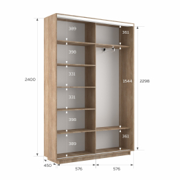 Шкаф-купе Экспресс 2-х дверный Фотопечать Квадрат Стекла 120х45х240