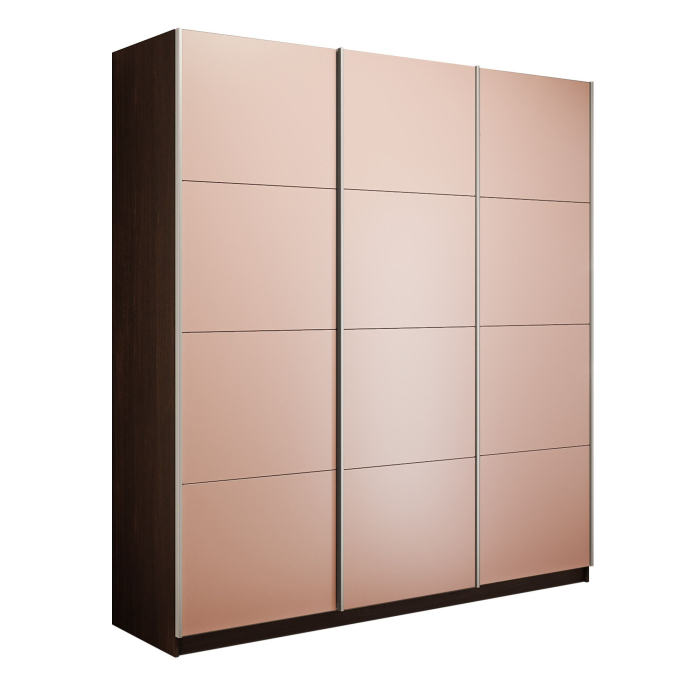 Шкафы-купе 3-х дверные, Шкаф-купе Эста 3-х дверный Стекла пудра/Доводчик 300х66х240