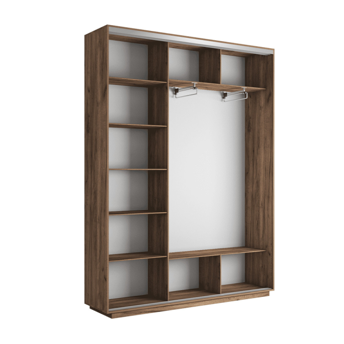 Шкафы-купе 3-х дверные, Шкаф-купе Экспресс 3-х дверный Фотопечать Ленты Стекла 180х45х240