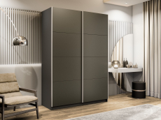 Шкафы-купе 2-х дверные, Шкаф-купе Прайм 2-х дверный Стекла хаки/Доводчики 160х57х230