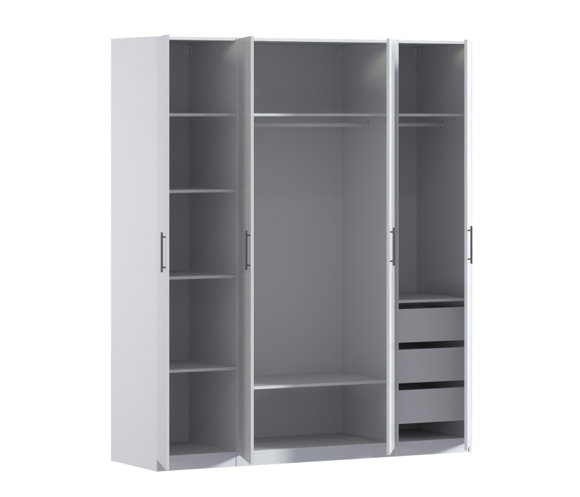 Для одежды, Шкаф четырехдверный Макс 2000 мм, вариант №4 (ЛДСП)