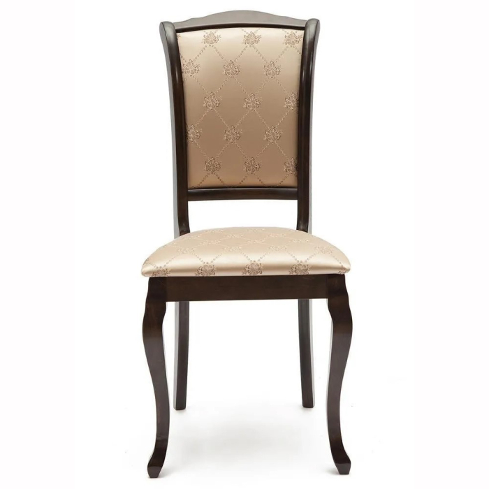 Стулья, Стул Geneva, дерево гевея, Tobacco, ткань золотистые цветы