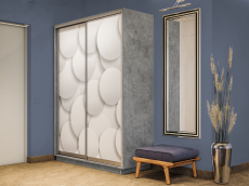 Шкафы-купе 2-х дверные, Шкаф-купе Экспресс 2-х дверный Фотопечать Шары Стекла 140х60х240