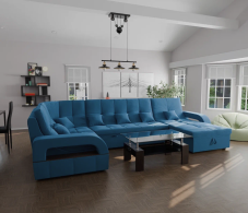 Диваны модульные угловые, Модульный диван Майами-4,микровелюр,антивандальная ткань,венеция