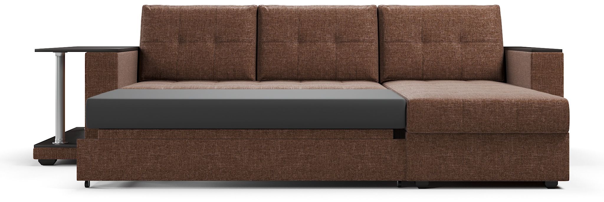 Диваны угловые в гостиную, Диван-кровать угловой со столом Атланта Классик 145 , рогожка