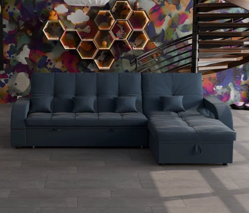 Диваны с ящиком для белья, Модульный диван Майами-2,микровелюр,антивандальная и водостойкая ткань,венеция