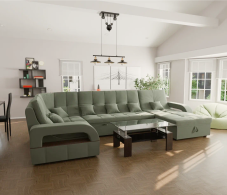 Диваны модульные угловые, Модульный диван Майами-4,микровелюр,антивандальная ткань,венеция