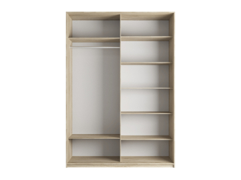 Шкаф-купе Прайм 2-х дверный ДСП/Стекло пудра/Доводчики 160х57х230