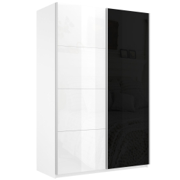 Шкаф Эста дуо Стекло белое/Стекло черное 2400 х 1800 х 660