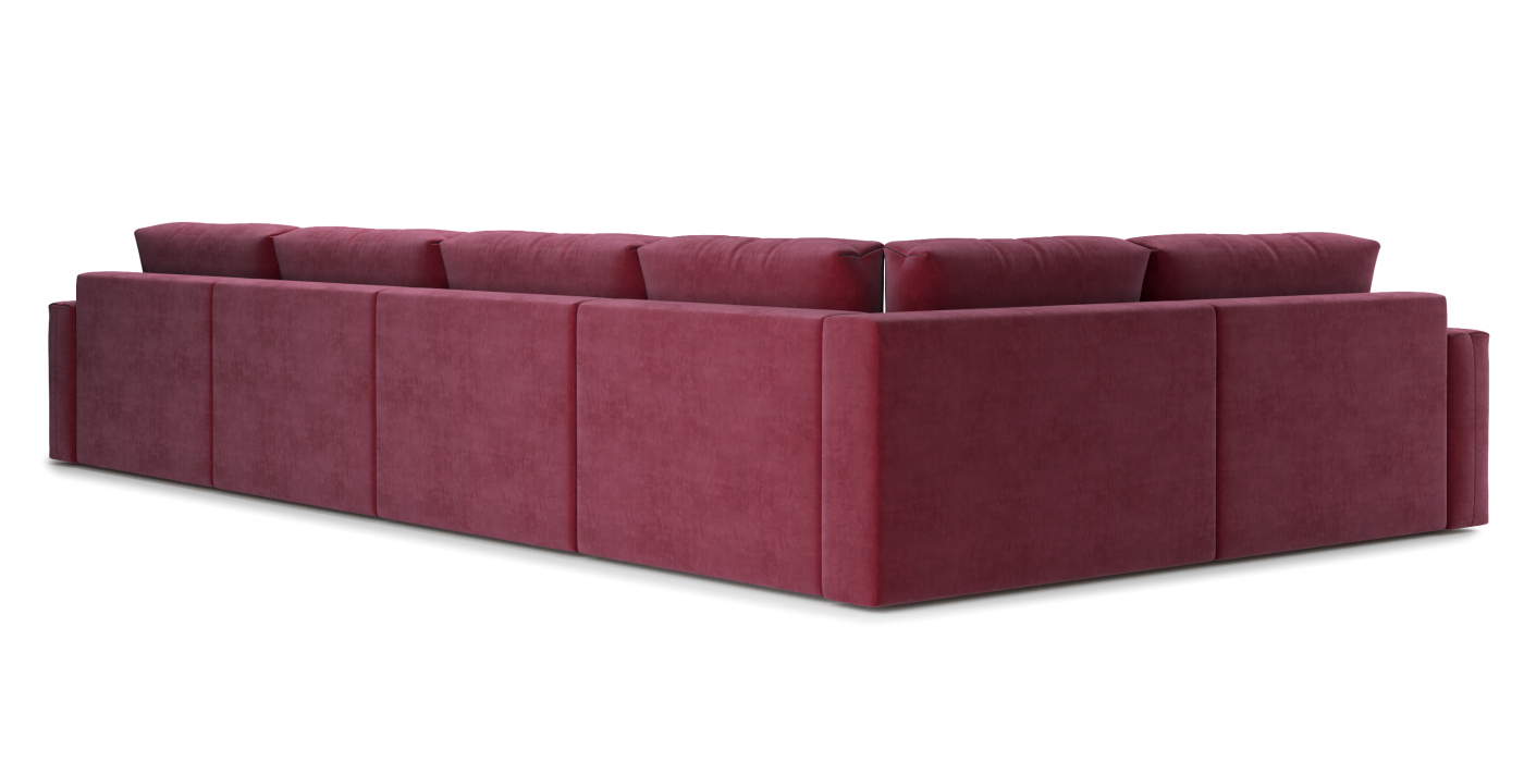 Диваны угловые в гостиную, Диван П-образный Кастел