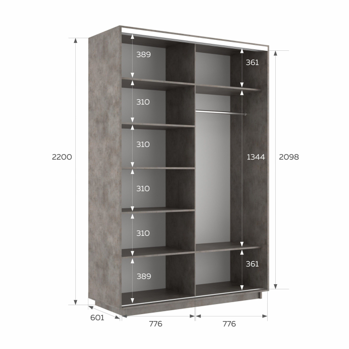 Шкафы-купе 2-х дверные, Шкаф-купе Экспресс 2-х дверный Фотопечать Ленты Стекла 160х60х220