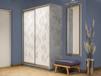 Шкаф-купе Экспресс 2-х дверный Фотопечать Ленты Стекла 120х60х220