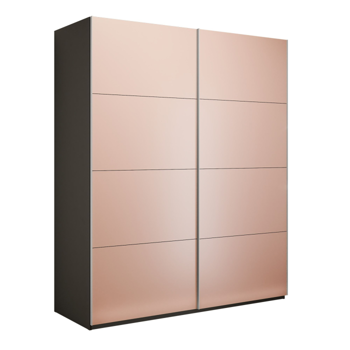 Шкафы-купе 2-х дверные, Шкаф-купе Эста 2-х дверный Стекла пудра/Доводчик 200х66х240